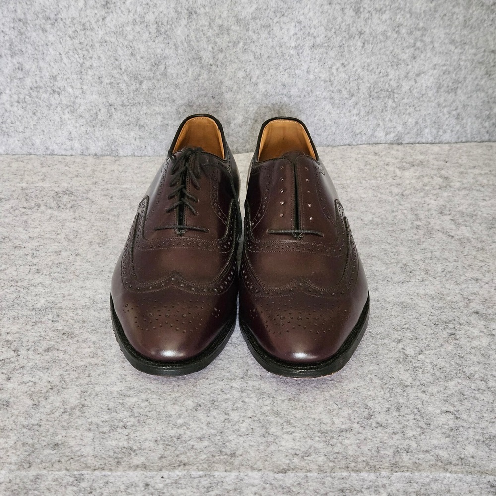 Johnston & Murphy Aristocraft Burgundy Leather Wingtip Oxford Shoes Mens 10 - Picture 3 of 8